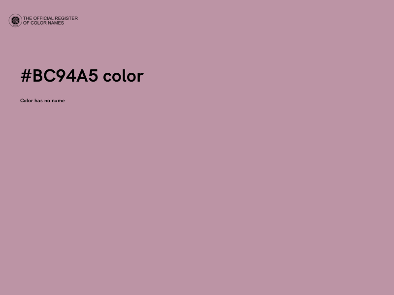 #BC94A5 color image