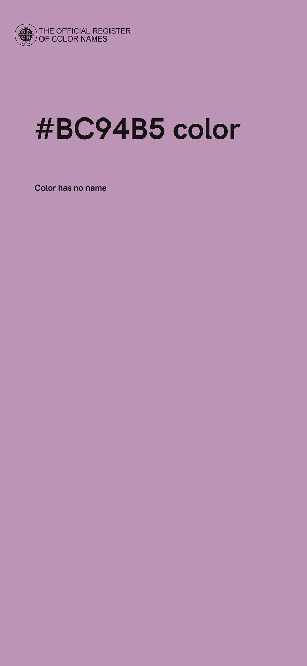 #BC94B5 color image