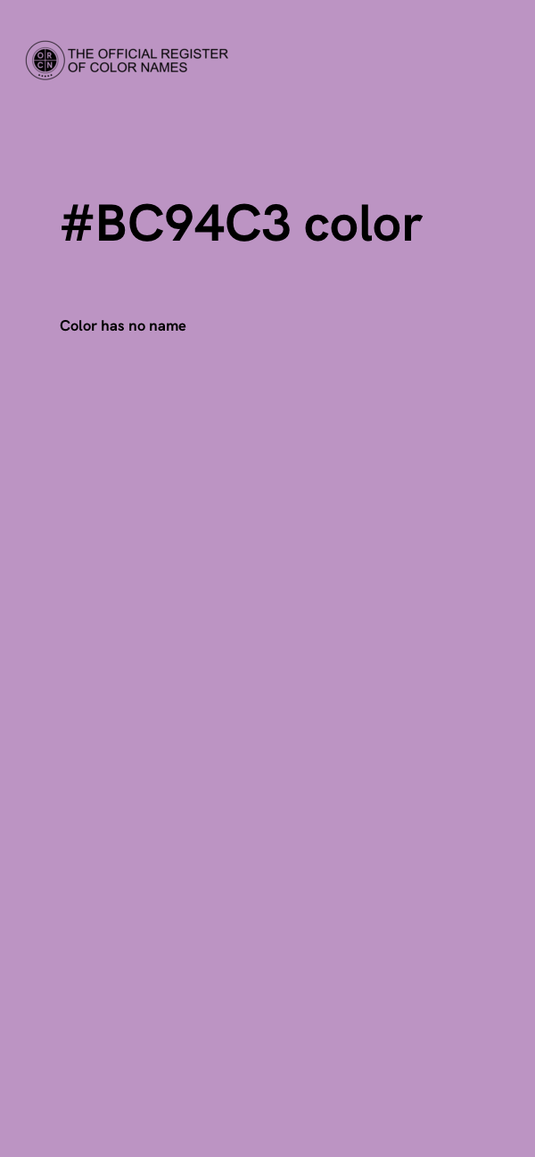 #BC94C3 color image