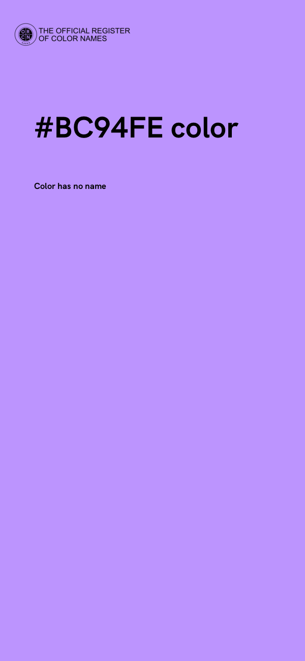 #BC94FE color image