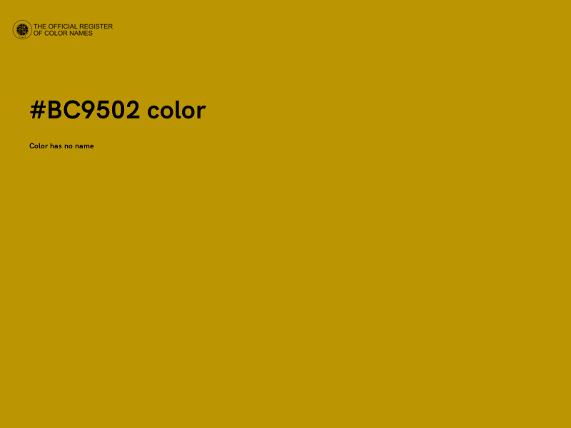 #BC9502 color image