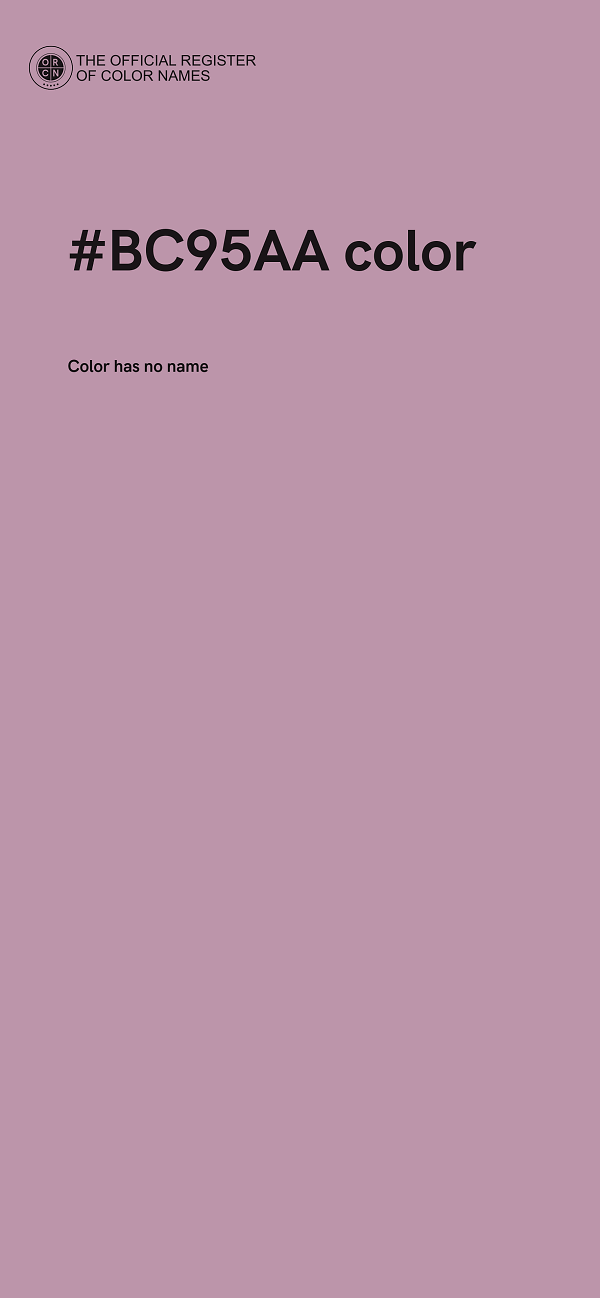 #BC95AA color image