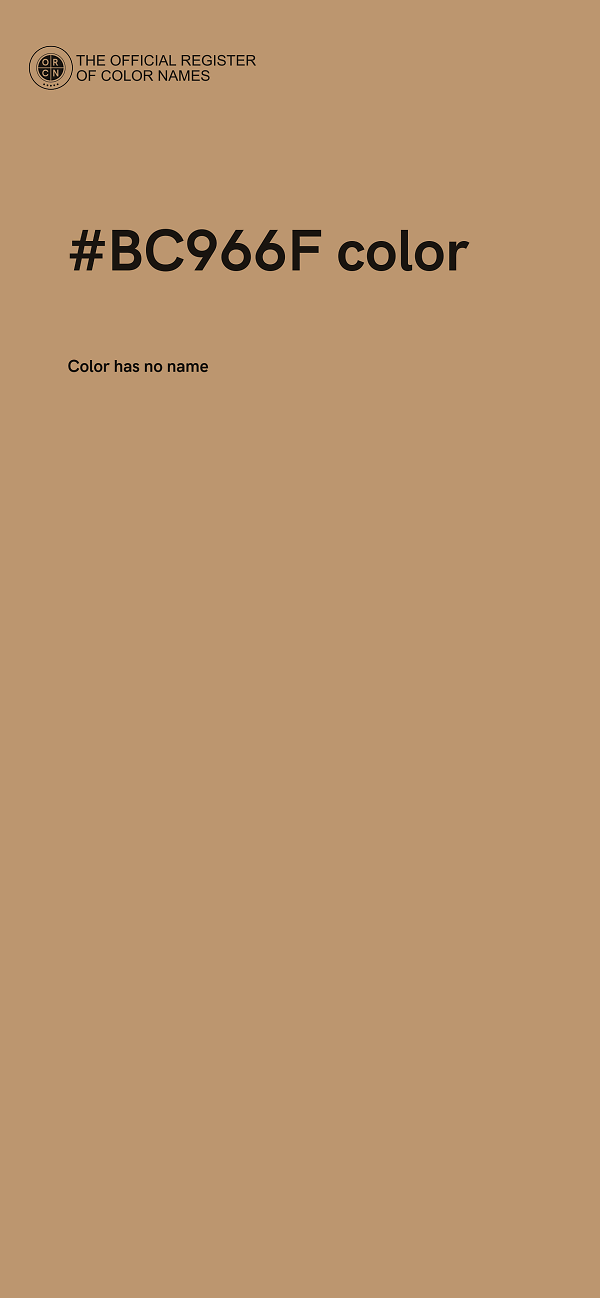 #BC966F color image