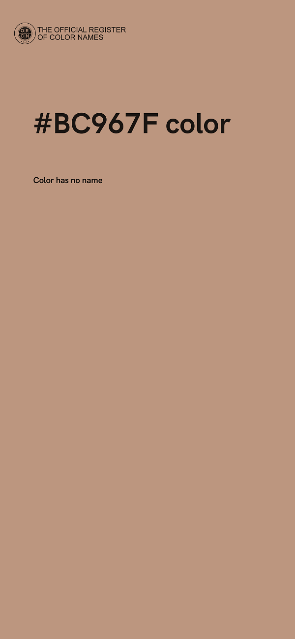 #BC967F color image