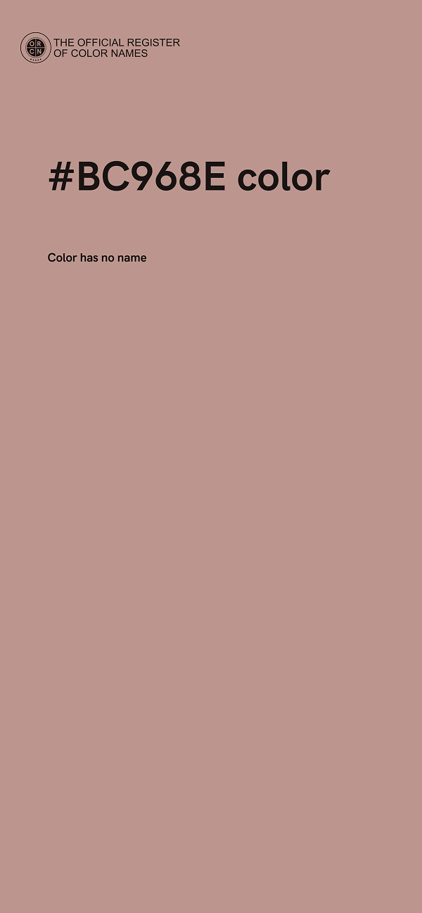#BC968E color image