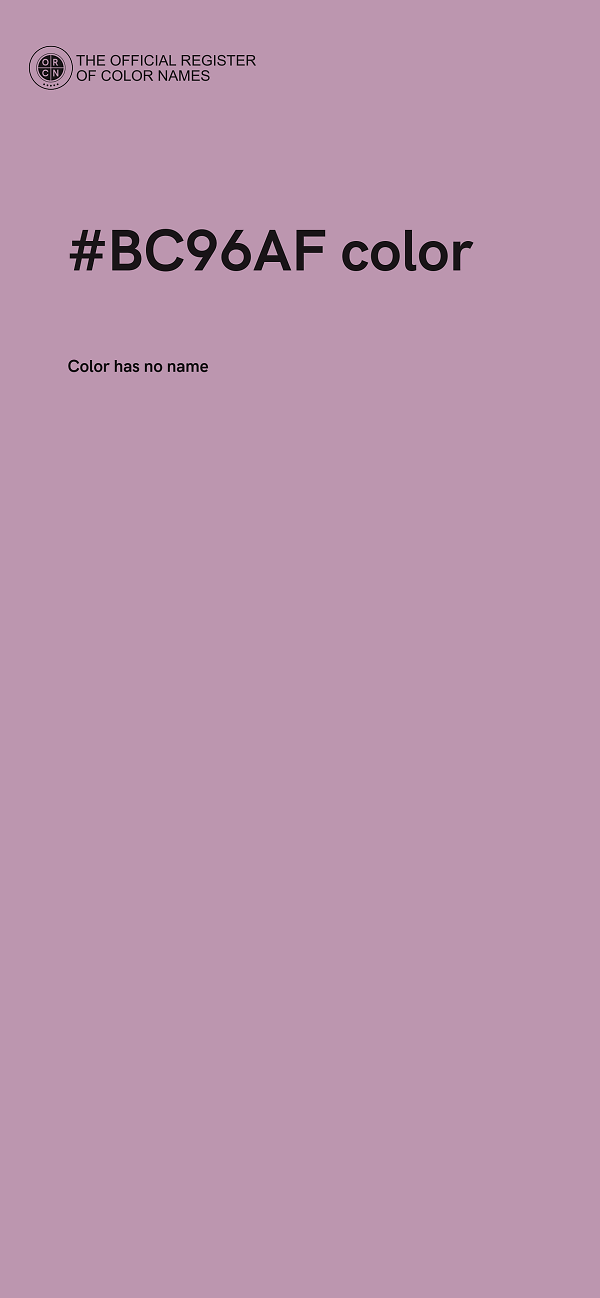 #BC96AF color image