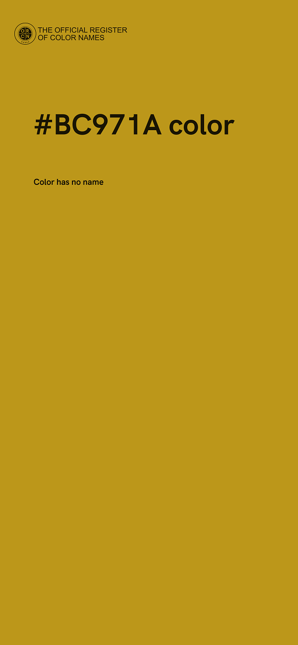 #BC971A color image