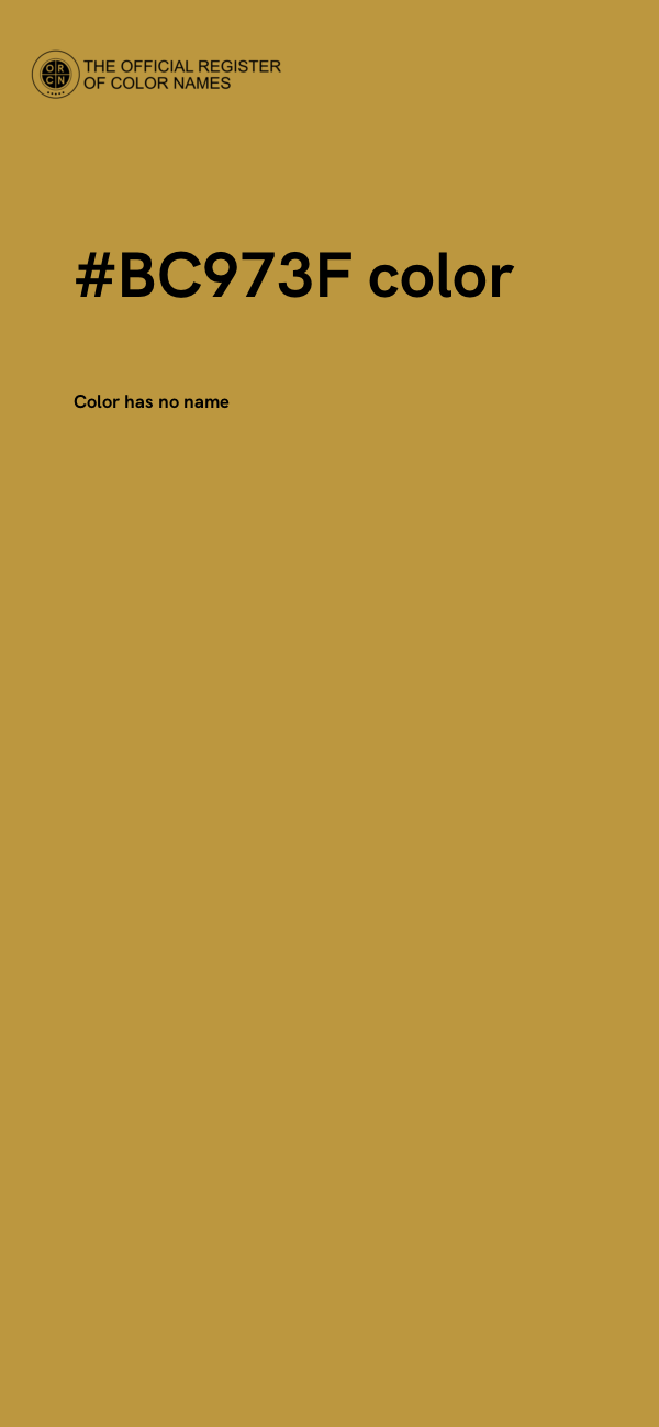 #BC973F color image