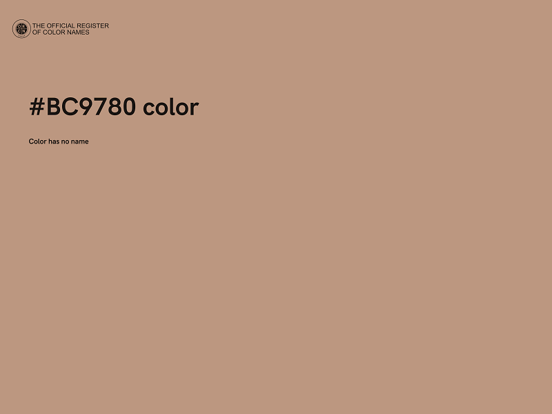 #BC9780 color image