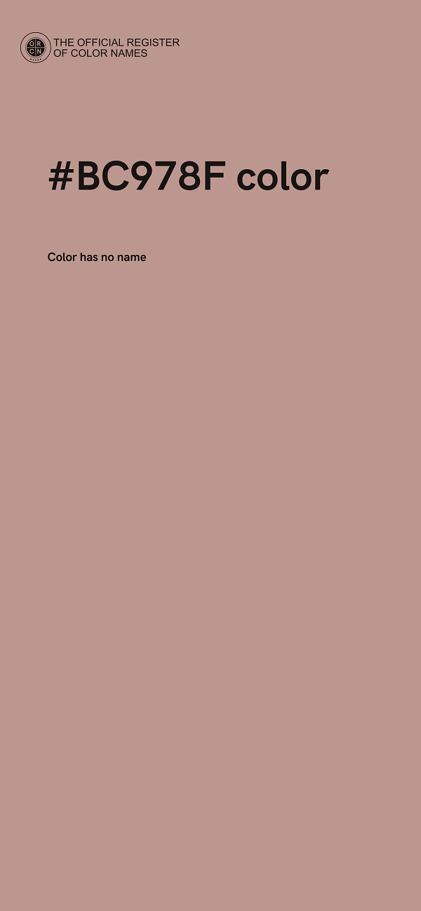 #BC978F color image