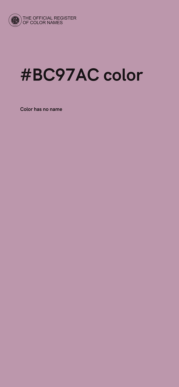 #BC97AC color image
