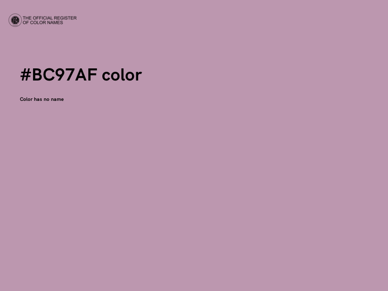 #BC97AF color image