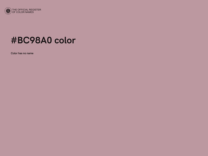 #BC98A0 color image