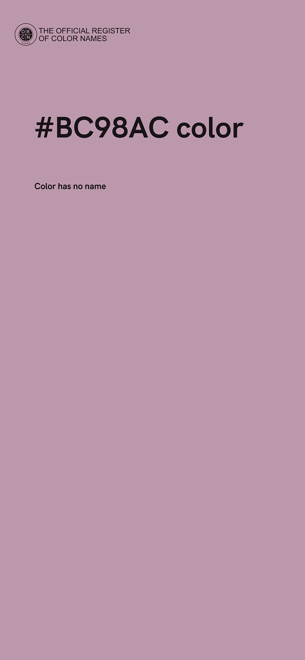 #BC98AC color image