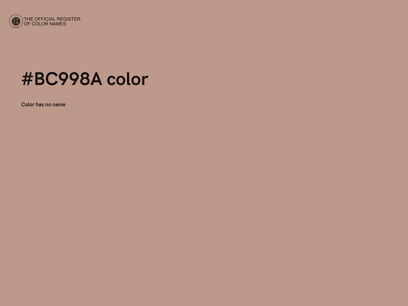 #BC998A color image