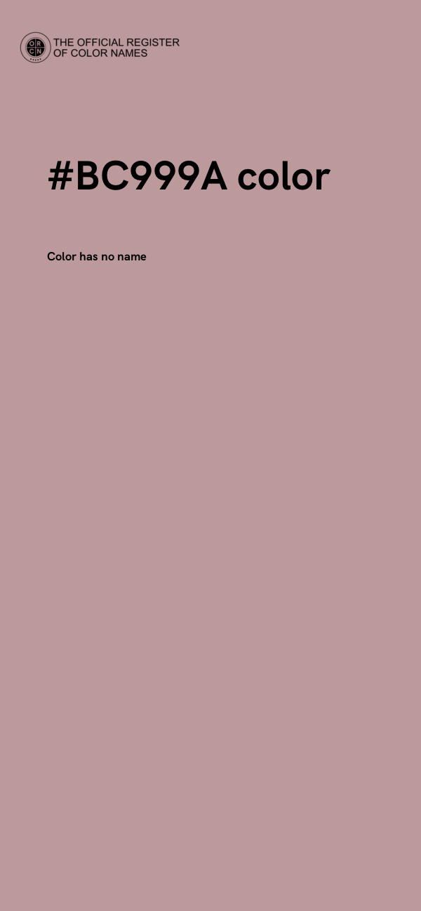 #BC999A color image