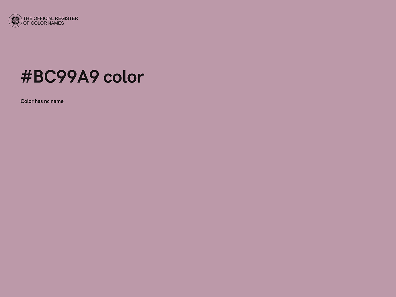 #BC99A9 color image