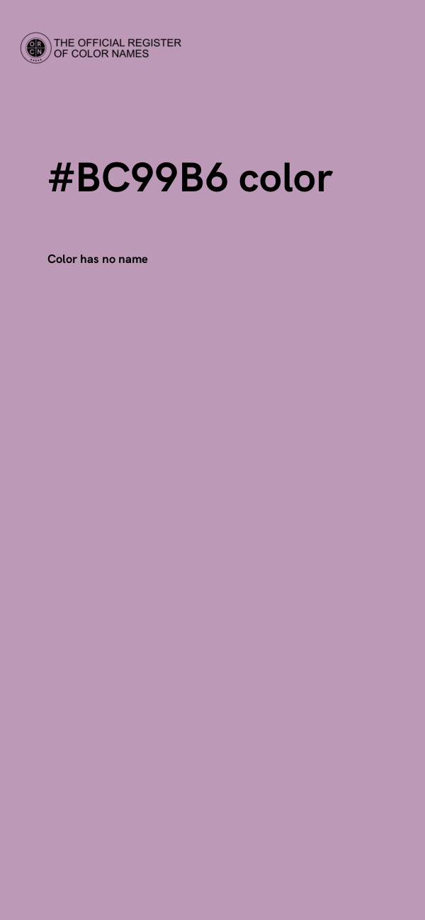 #BC99B6 color image