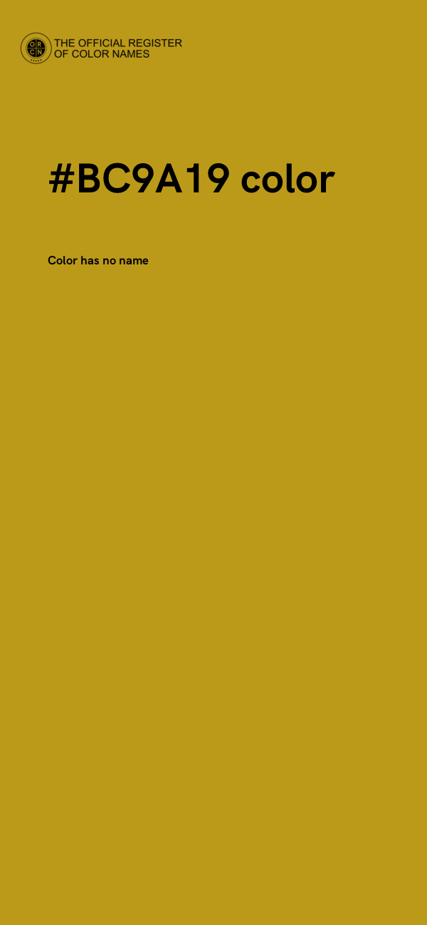 #BC9A19 color image