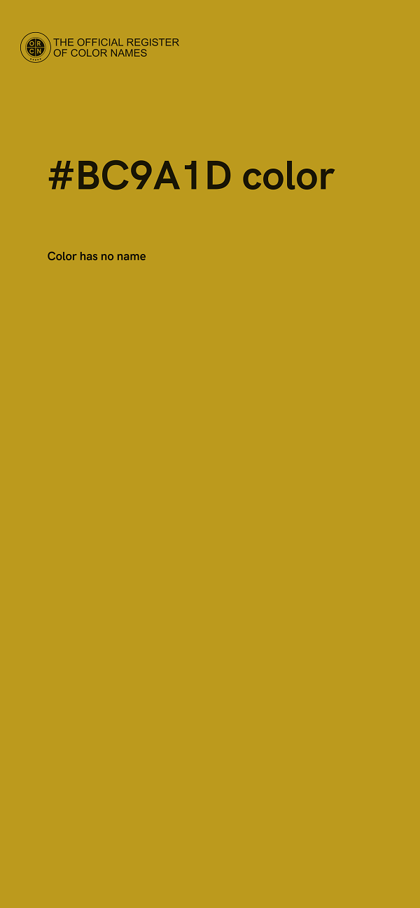#BC9A1D color image