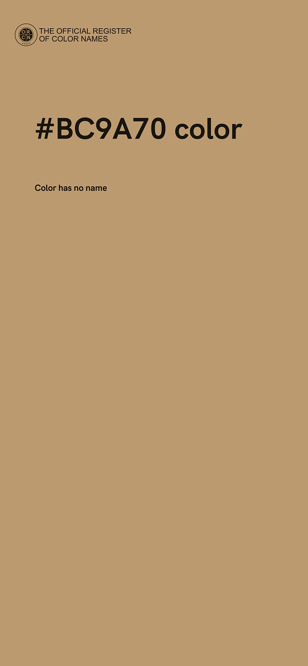 #BC9A70 color image