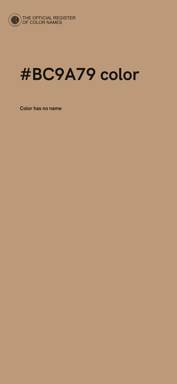 #BC9A79 color image