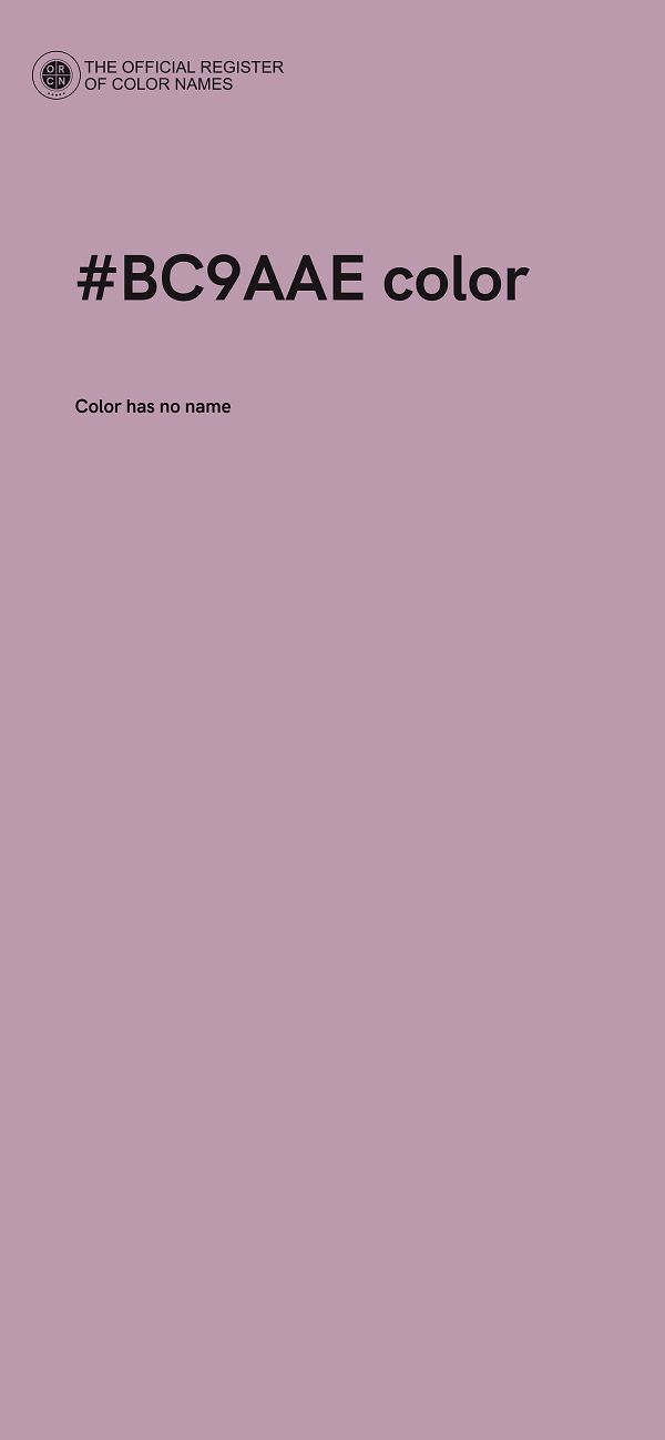 #BC9AAE color image