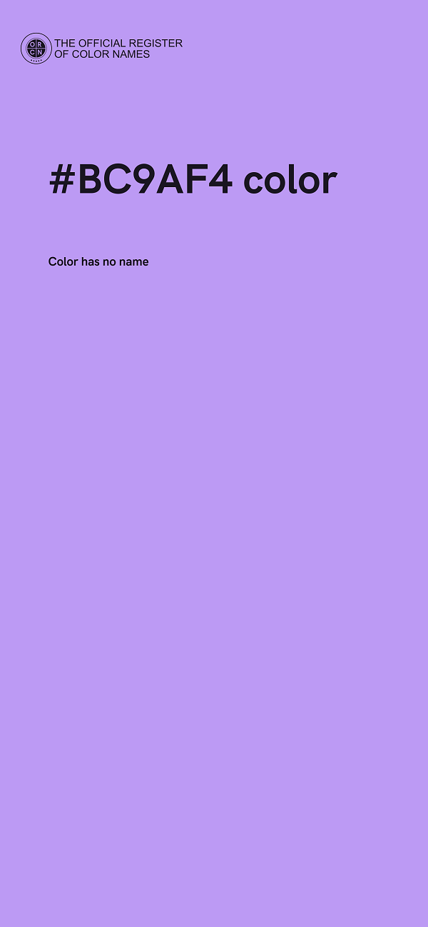 #BC9AF4 color image