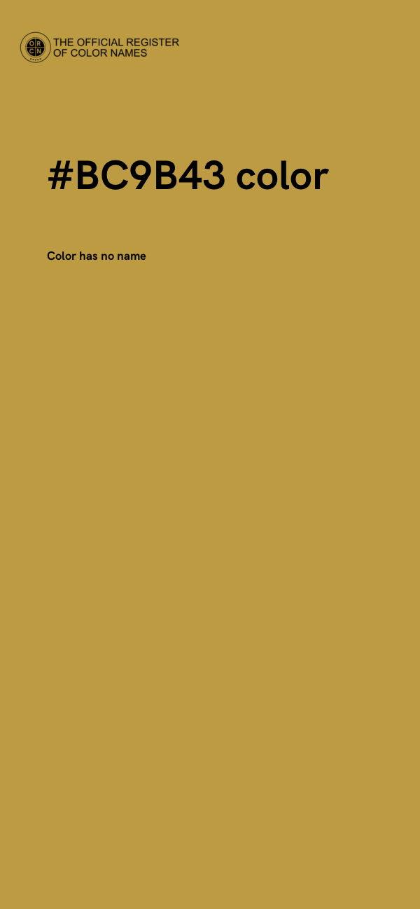 #BC9B43 color image