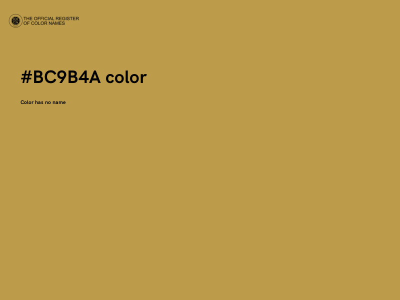 #BC9B4A color image