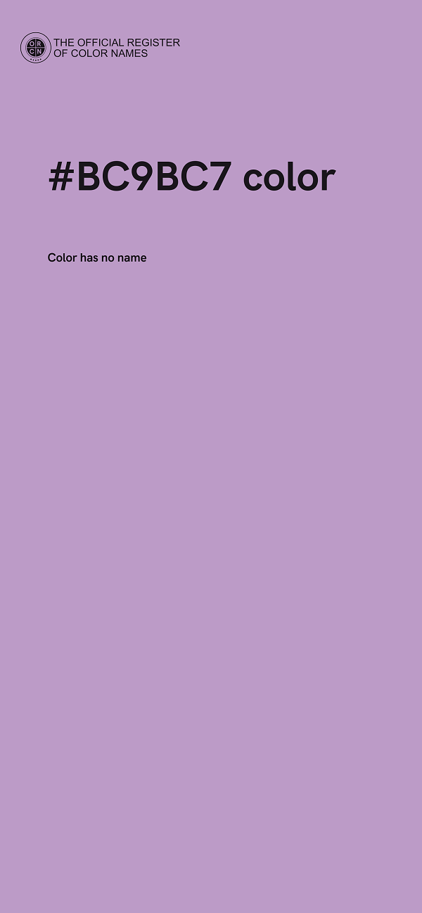 #BC9BC7 color image