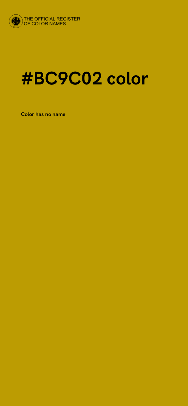 #BC9C02 color image