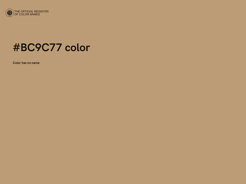 #BC9C77 color image