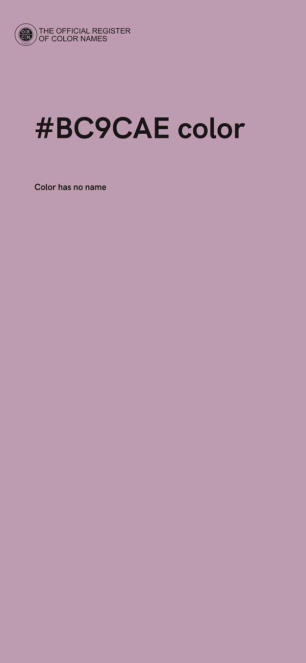 #BC9CAE color image