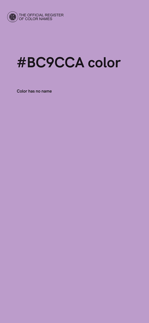 #BC9CCA color image