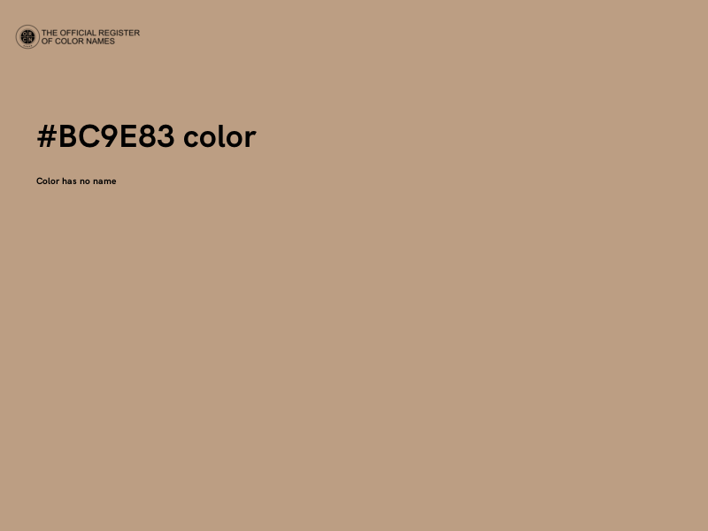 #BC9E83 color image