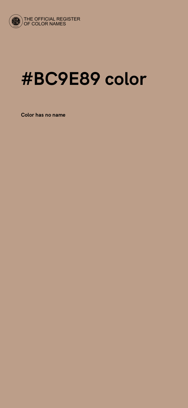 #BC9E89 color image