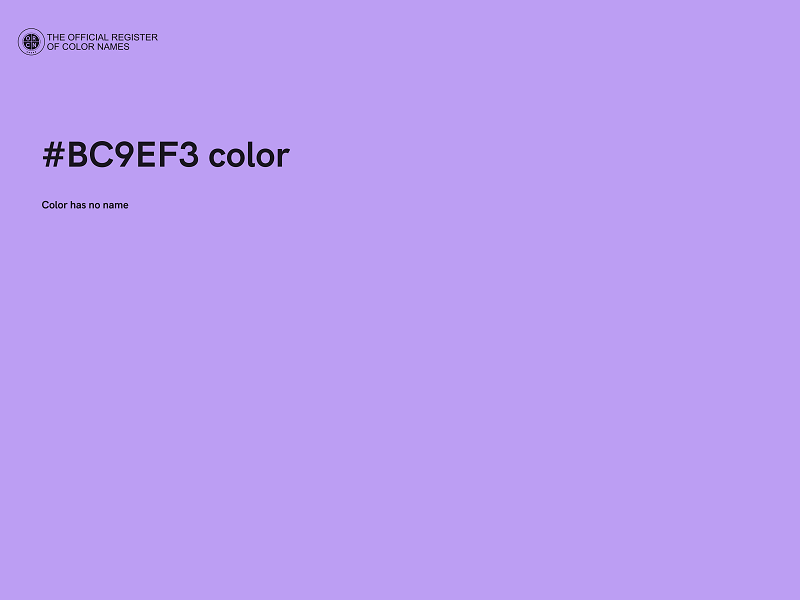 #BC9EF3 color image