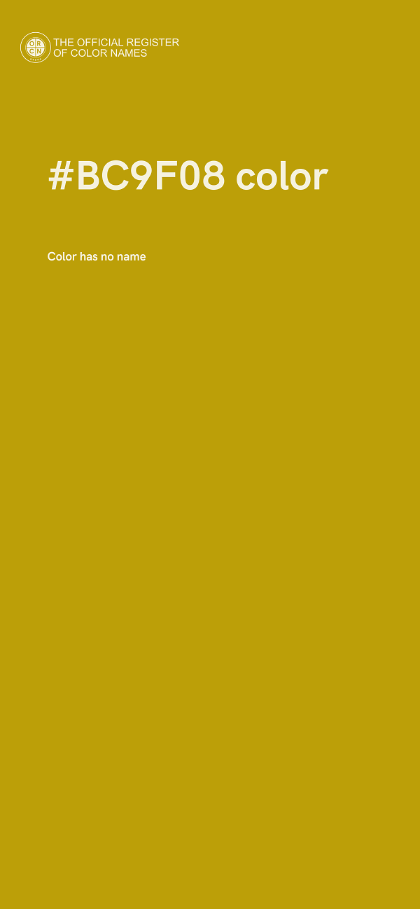 #BC9F08 color image