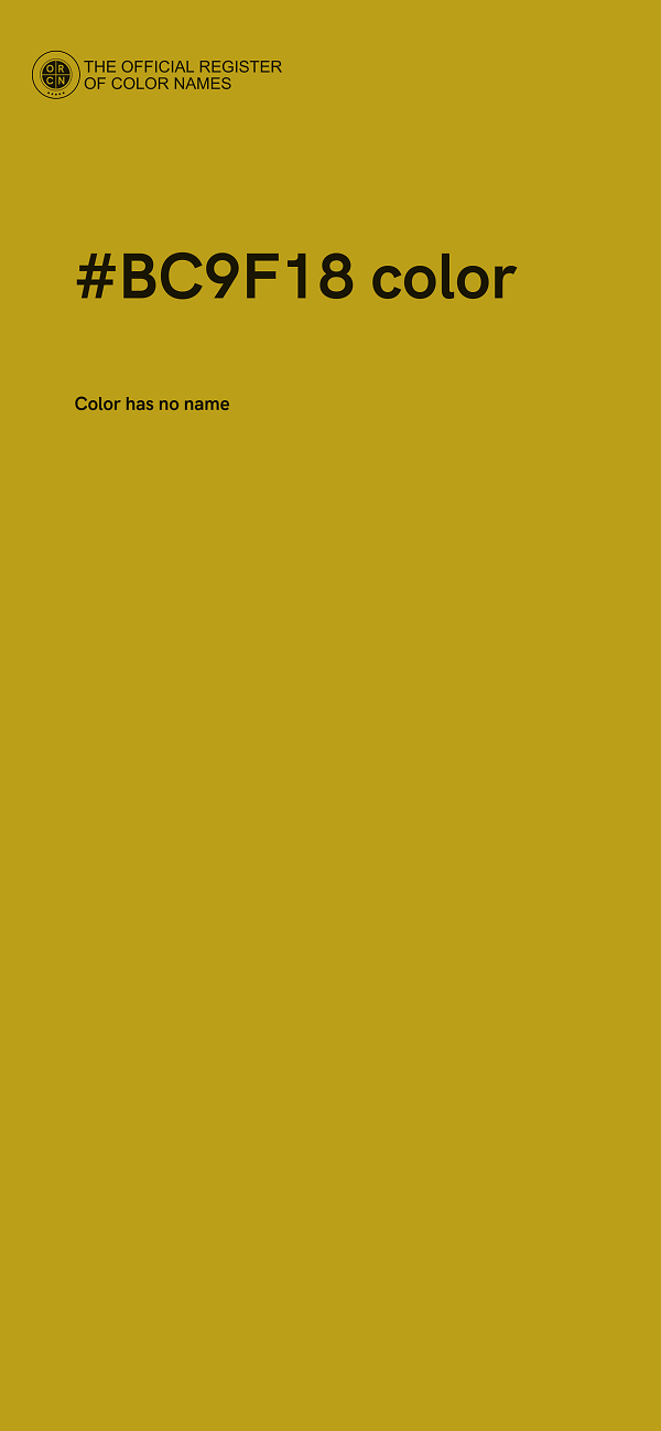 #BC9F18 color image