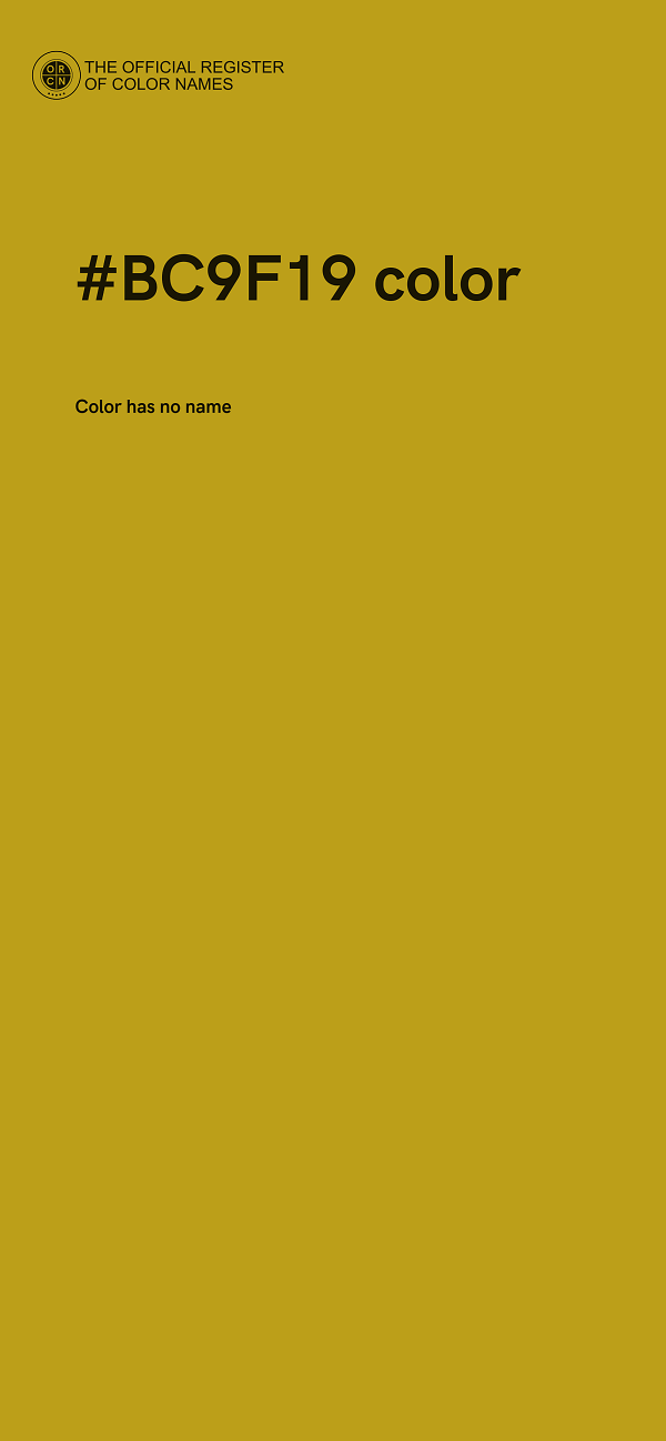 #BC9F19 color image