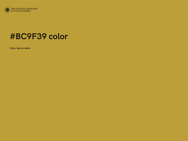 #BC9F39 color image