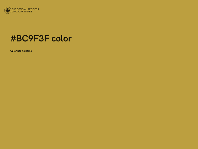 #BC9F3F color image