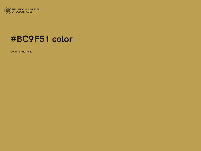 #BC9F51 color image