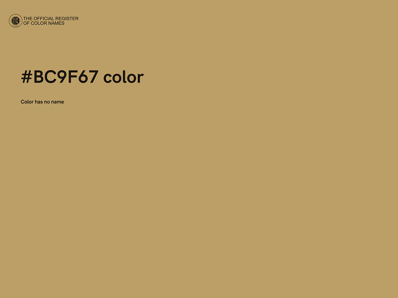 #BC9F67 color image