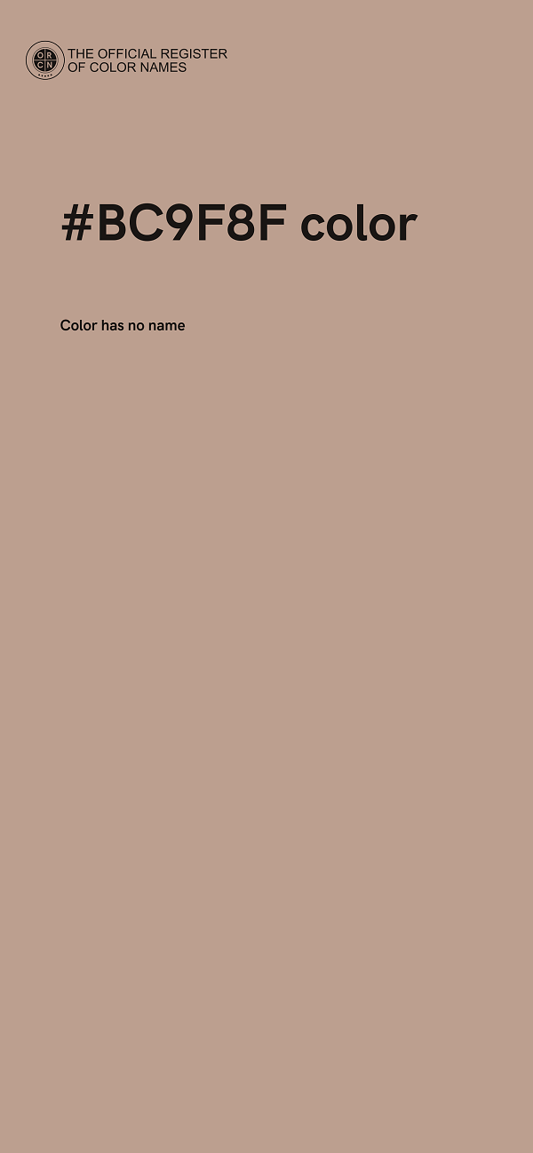 #BC9F8F color image