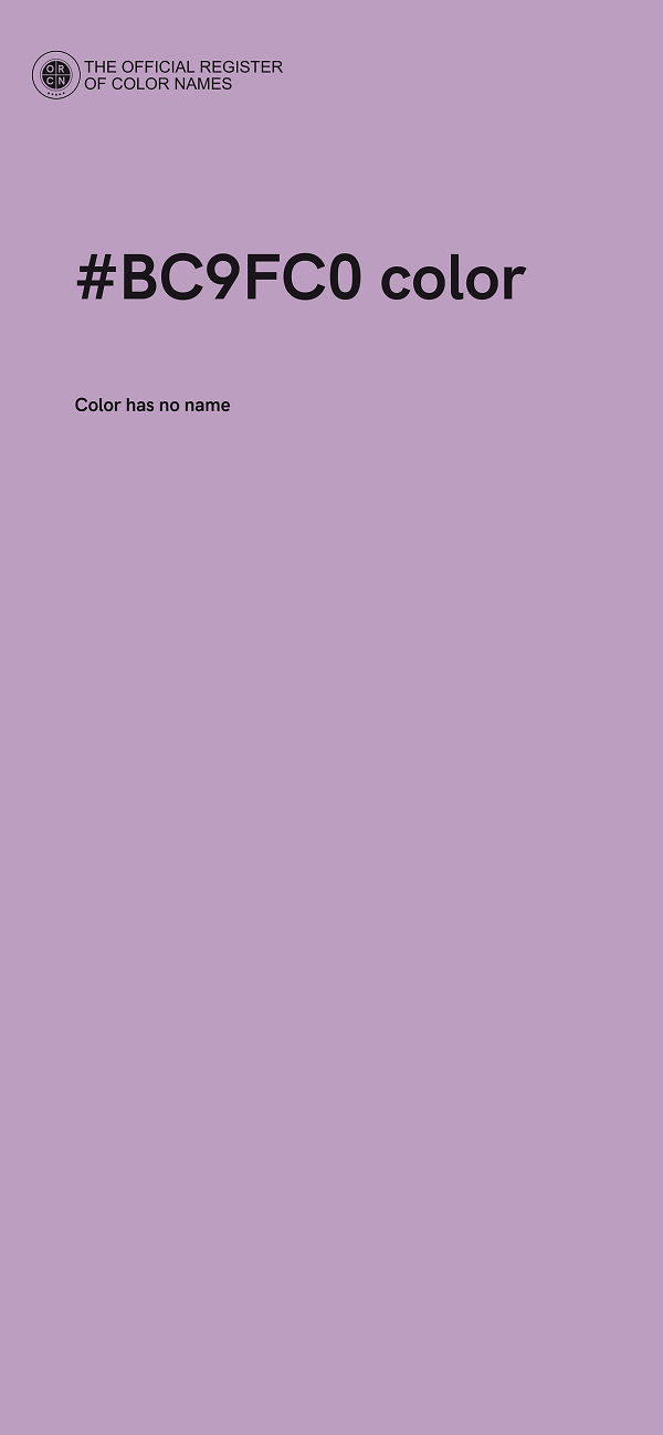 #BC9FC0 color image