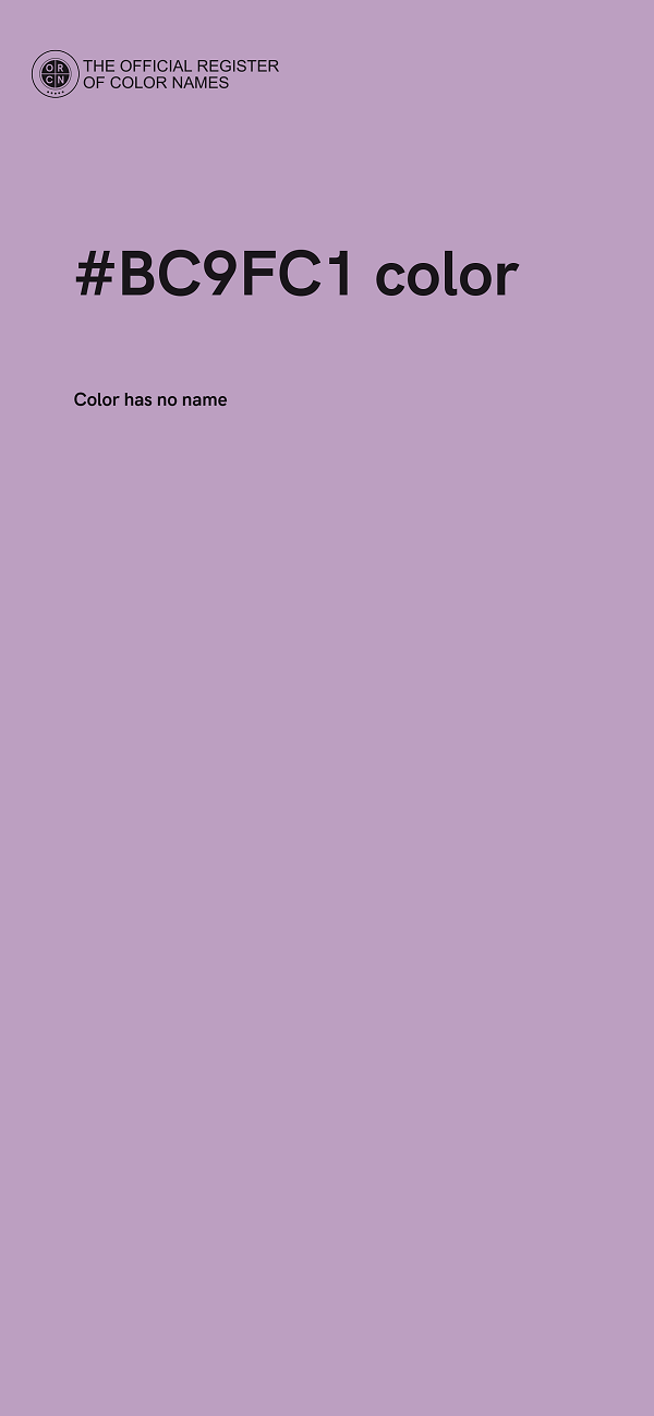 #BC9FC1 color image