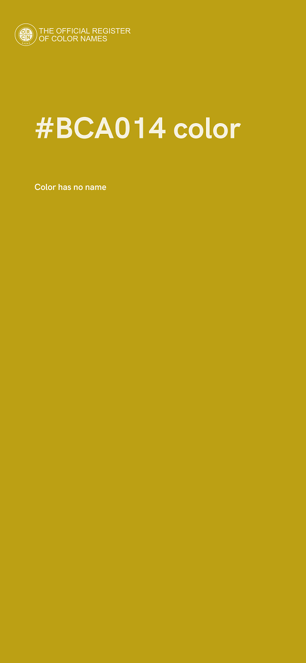#BCA014 color image