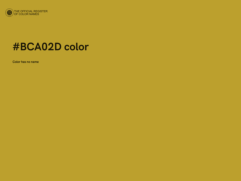 #BCA02D color image